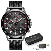 Load image into Gallery viewer, LIGE Fashion Mens Watches Top Brand Luxury WristWatch Quartz Clock Blue Watch Men Waterproof Sport Chronograph Relogio Masculino (4956896821379)
