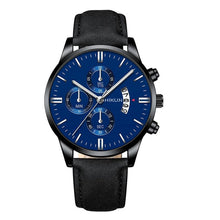 Load image into Gallery viewer, Reloj hombre luxe hommes montre de mode Sport montre-bracelet boîtier en alliage bracelet en cuir montre à Quartz affaires montre-bracelet calendrier horloge (4956896854147)
