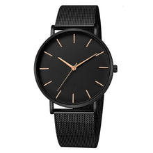 Load image into Gallery viewer, Luxury Watch Men Mesh Ultra-thin Stainless Steel Black Bracelet Wristwatches Male Watch Clock reloj hombre relogio masculino (4956896723075)
