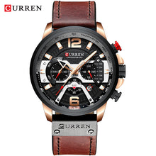 Load image into Gallery viewer, CURREN Casual Sport Watches for Men Blue Top Brand Luxury Military Leather Wrist Watch Man Clock Fashion Chronograph Wristwatch (4956897837187)
