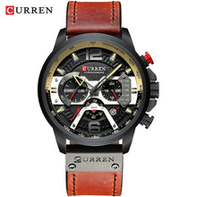 Load image into Gallery viewer, CURREN Casual Sport Watches for Men Blue Top Brand Luxury Military Leather Wrist Watch Man Clock Fashion Chronograph Wristwatch (4956897837187)
