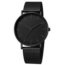 Load image into Gallery viewer, Montre de luxe hommes maille Ultra-mince acier inoxydable Quartz montre-bracelet mâle horloge reloj hombre relogio masculino livraison gratuite (4956896886915)
