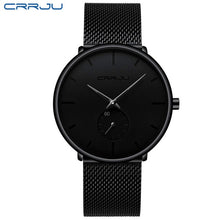 Load image into Gallery viewer, CRRJU Fashion Mens Watches Top Brand Luxury Quartz Watch Men Casual Slim Mesh Steel Waterproof Sport Watch Relogio Masculino (4956898230403)
