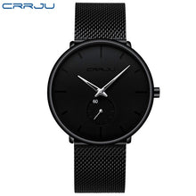 Load image into Gallery viewer, CRRJU Fashion Mens Watches Top Brand Luxury Quartz Watch Men Casual Slim Mesh Steel Waterproof Sport Watch Relogio Masculino (4956898230403)
