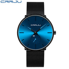 Load image into Gallery viewer, CRRJU Fashion Mens Watches Top Brand Luxury Quartz Watch Men Casual Slim Mesh Steel Waterproof Sport Watch Relogio Masculino (4956898230403)
