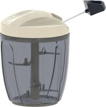 Load image into Gallery viewer, Homecare Mars Kitchen master 3.0 Quadra Blades Vegetable Chopper - Beater with Convenient Pull Cord Mechanism attached Lid and BPA free Plastic Container - 900 ML [Black] (5065327018115)
